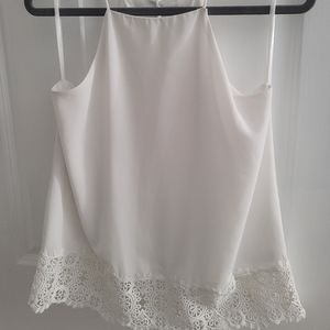 White lace bottom top